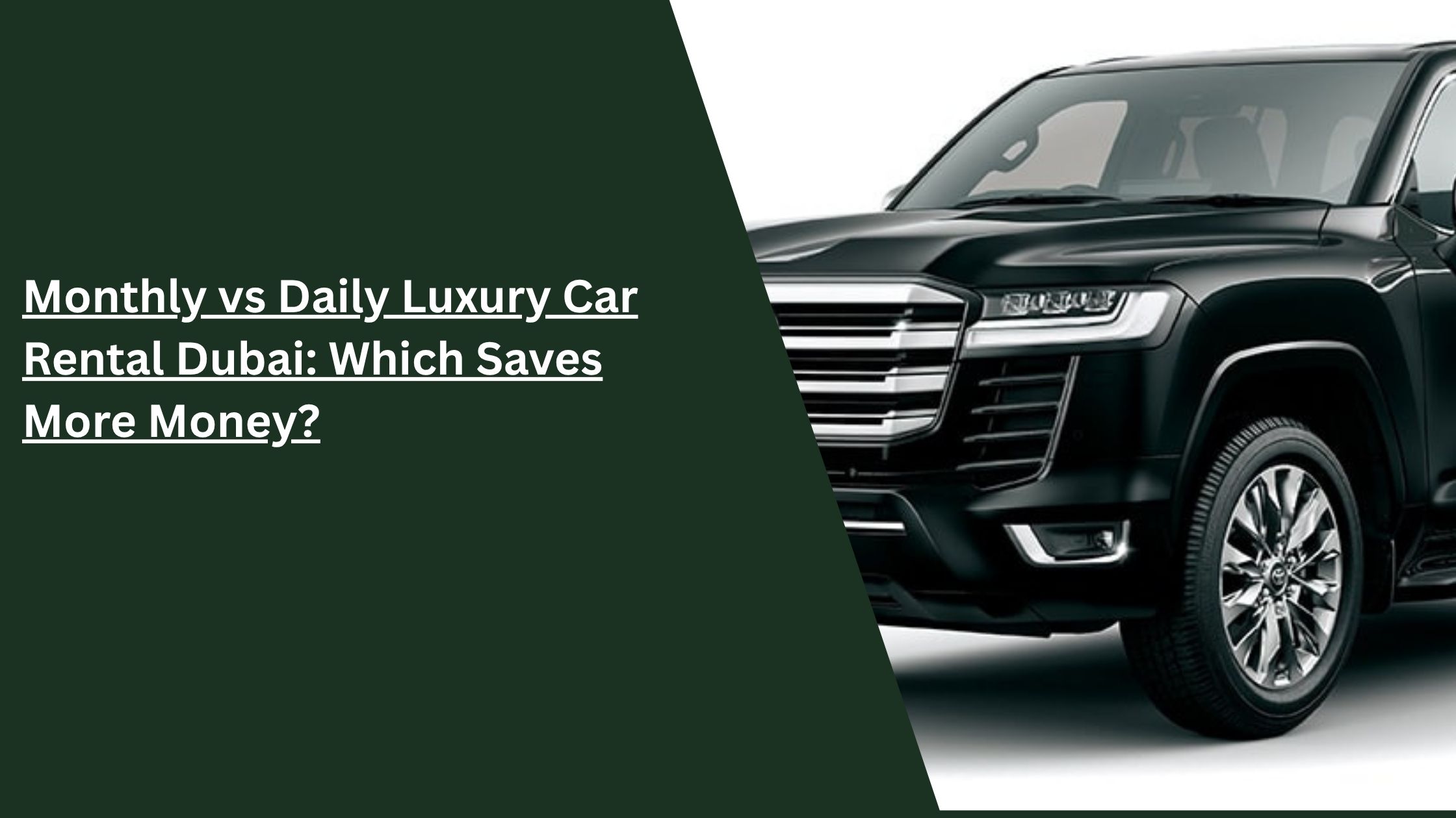 monthly luxury car rental Dubai